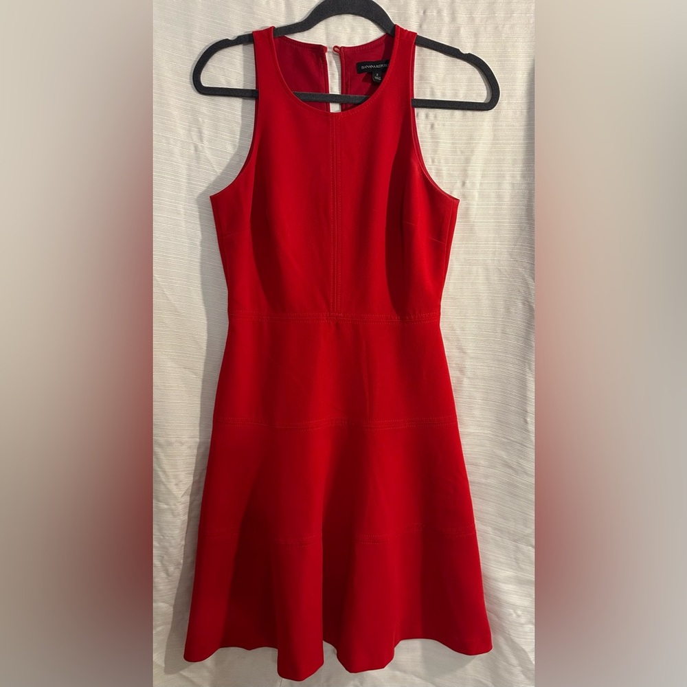 Banana Republic Vibrant Red Mini Dress